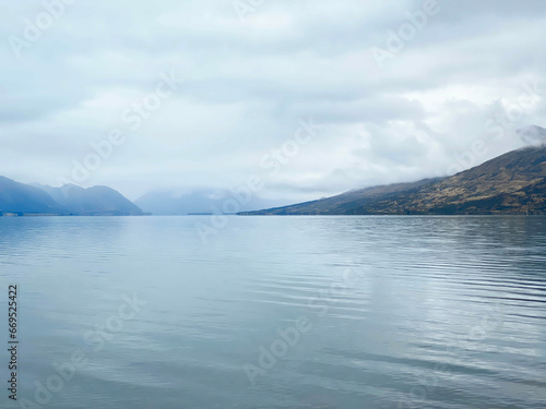 Beautiful view of Lake Ohau in South Island of New Zealand