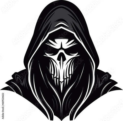 Majestic Harbinger of the Abyss Grim Reaper Eternal Majesty in Black Emblematic Icon