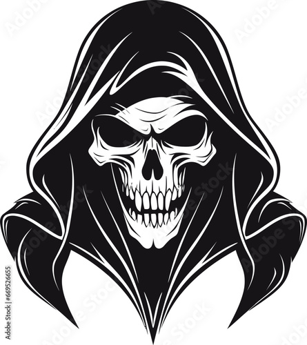 Noble Keeper of Souls Black Emblematic Icon Embrace of Darkness Iconic Reaper Emblem