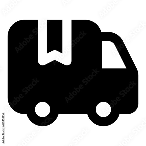 Delivery truck glyph icon