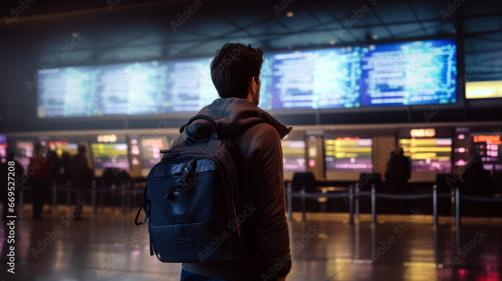 teen at the international airport 