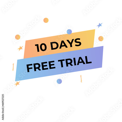 10 days Free trial Banner Design. 10 day free banner background