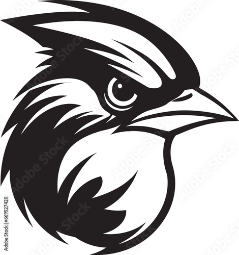 Majestic Songbird Excellence Vector Logo Icon Lyrical Charm of the Woodlands Emblematic Bird
