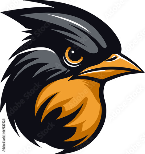 Serenity in Simplicity Robin Emblem Design Majestic Songbird Excellence Vector Logo Icon