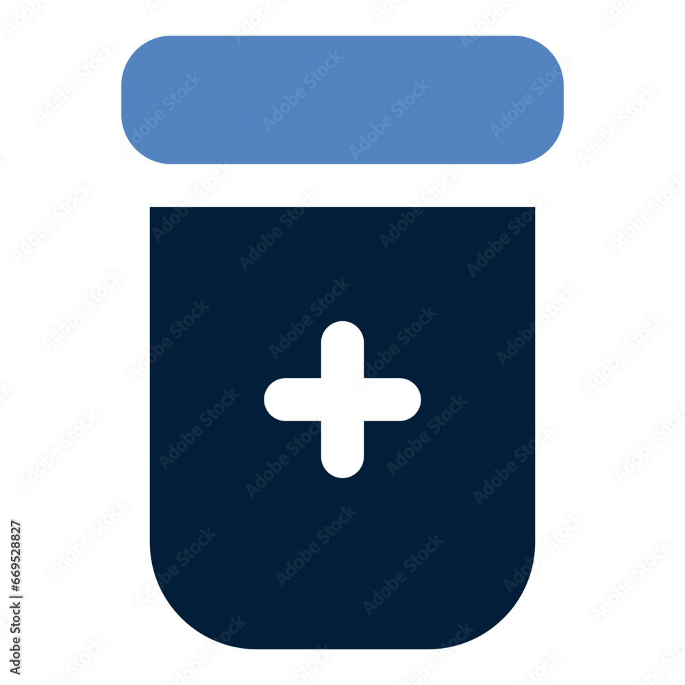 Fototapeta premium Pill bottle duo tone icon