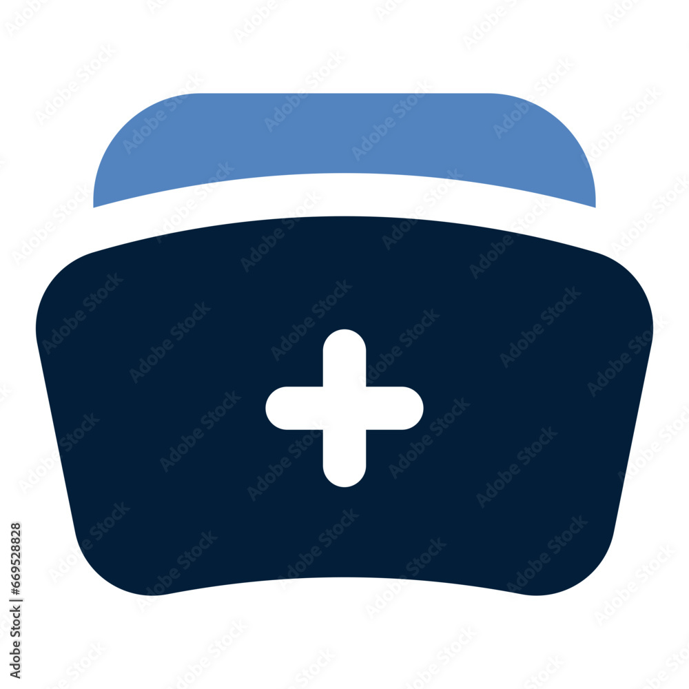 Obraz premium Nurse cap duo tone icon