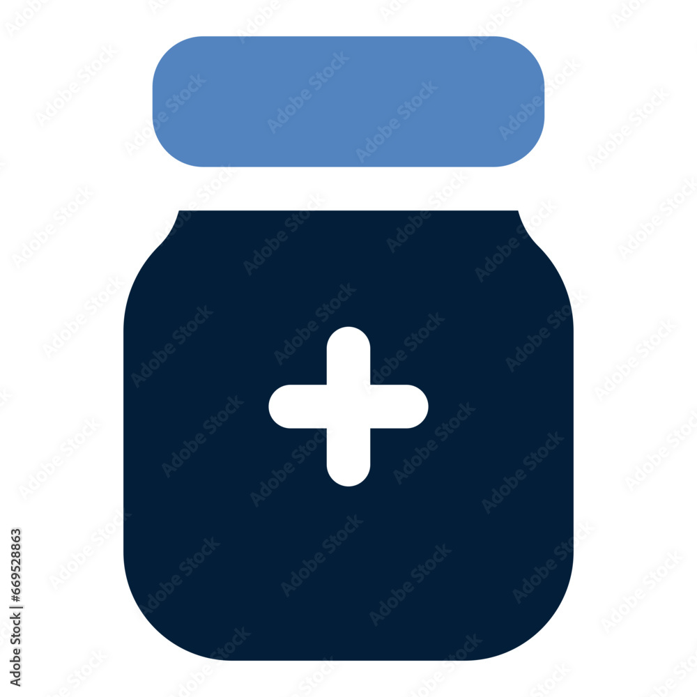 Fototapeta premium Medicine bottle duo tone icon