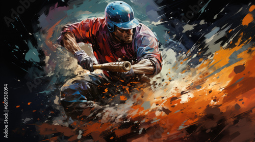 Epic Baseball Player Wallpaper - Fictional Person, Generative AI