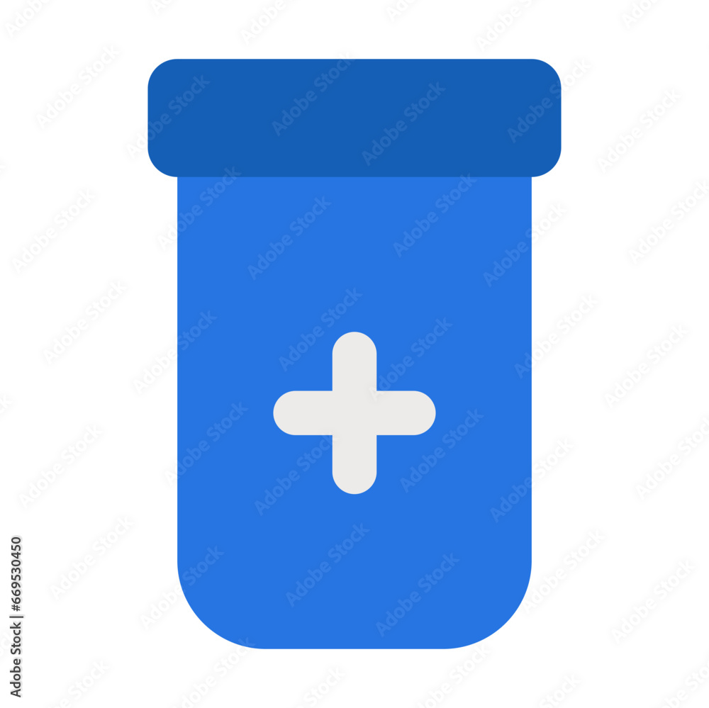 Obraz premium Pill bottle flat icon