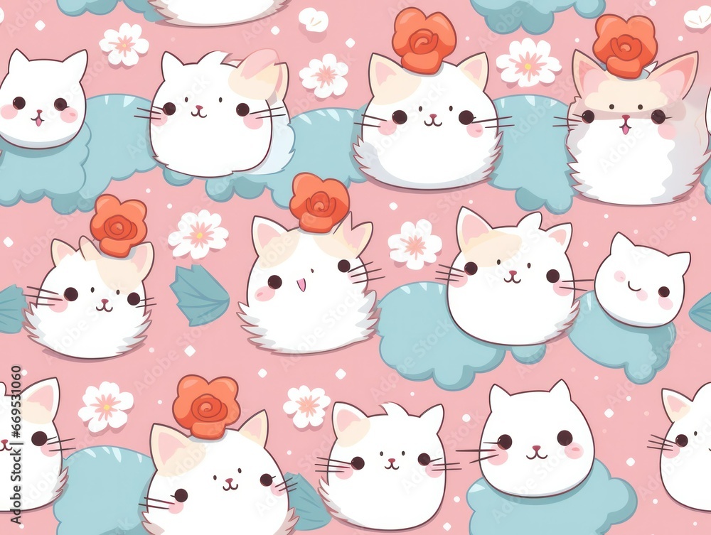 cute cat seamless pattern cute cat seamless pattern