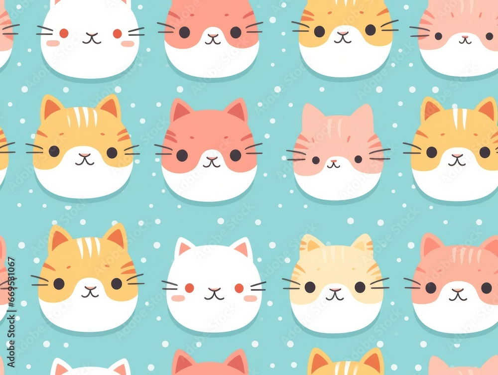 cute cat seamless pattern cute cat seamless pattern