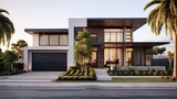 Front elevation / facade of a new modern Australian style home.