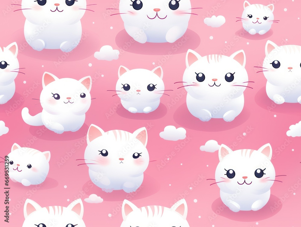 cute cat seamless pattern cute cat seamless pattern