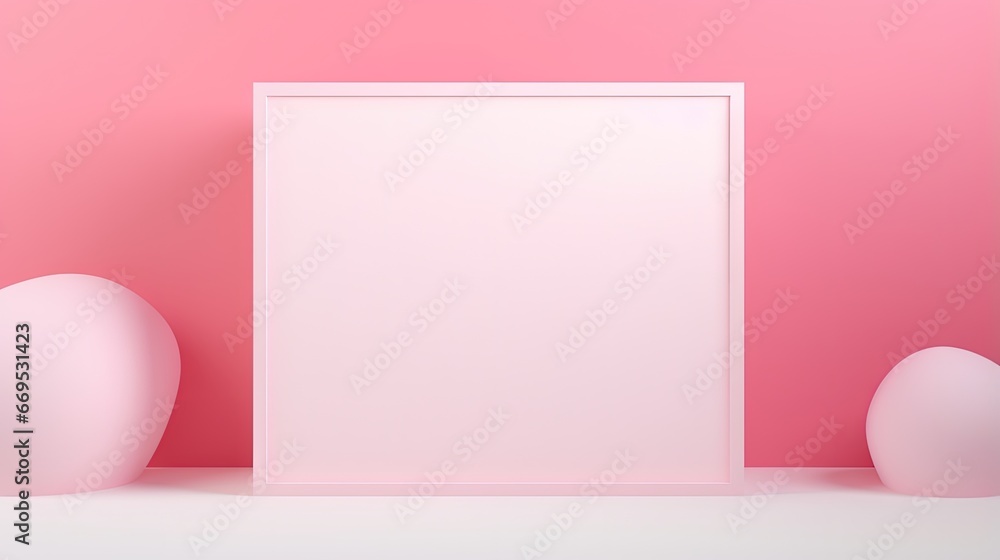 Abstract pink background texture with geometric shape. 3d cube wall ...