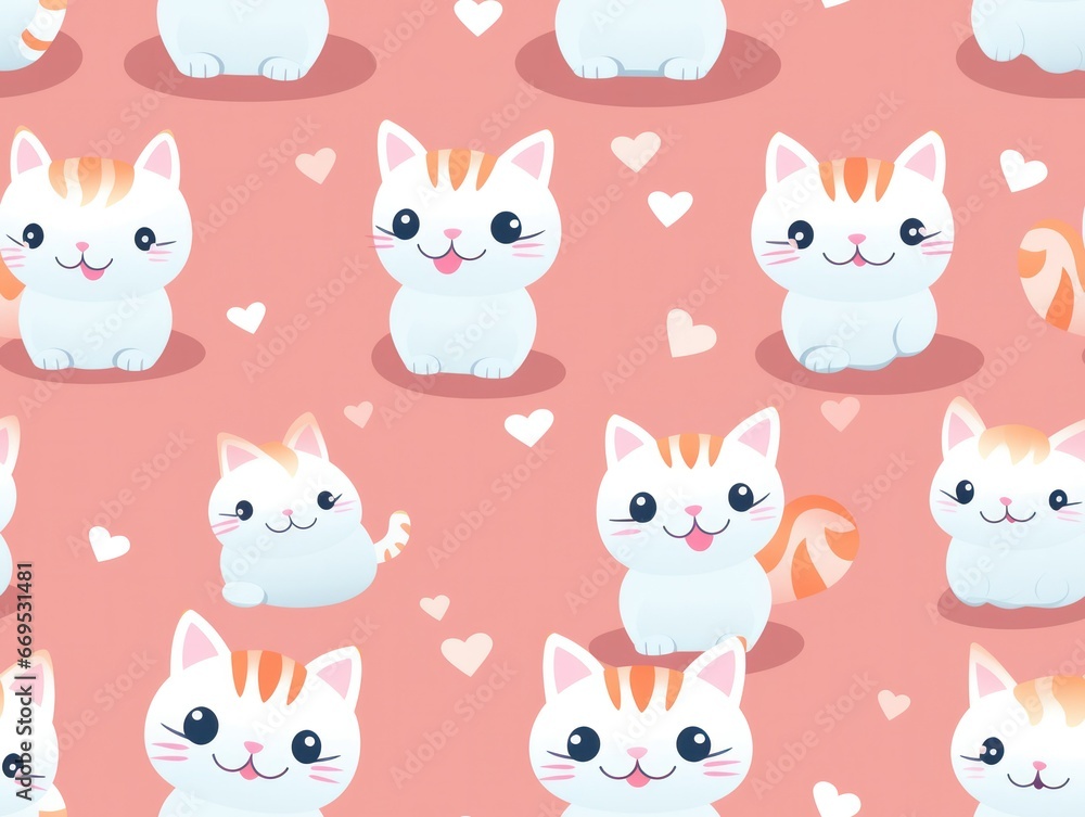 cute cat seamless pattern cute cat seamless pattern