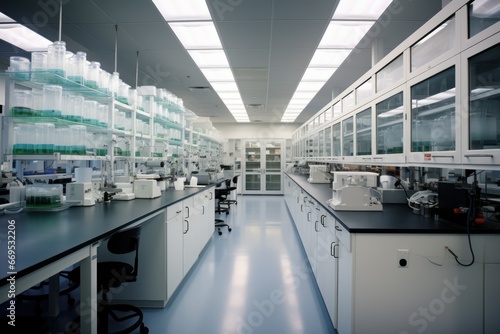 Pharmaceutical research and development lab.