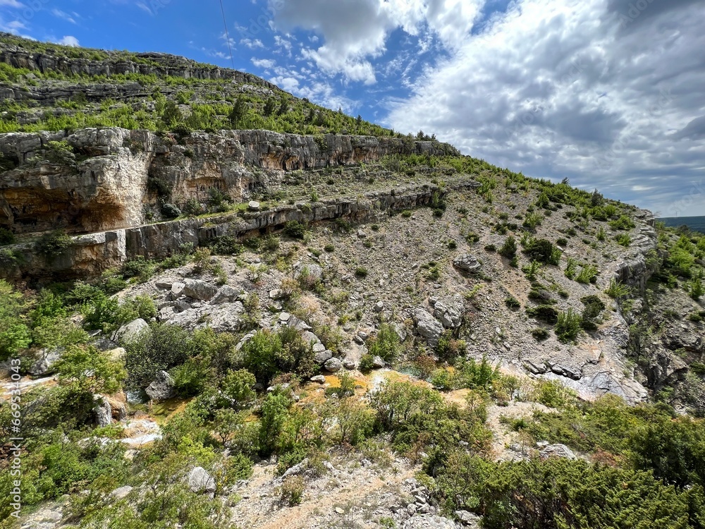 Bijela voda stream canyon or Bijela river karst canyon, Karin Gornji - Croatia (Kanjon potoka Bijela voda ili krški kanjon Bijela rijeka, Karin Gornji - Hrvatska)