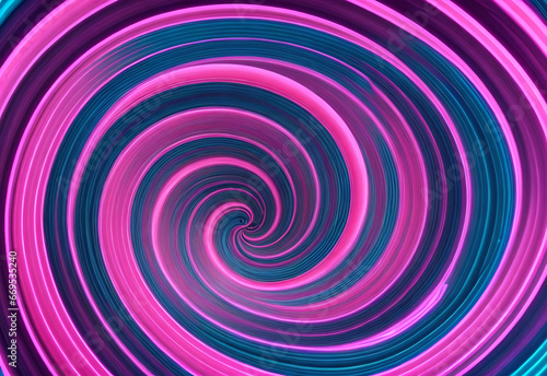 Abstract neon and pink Spiral Waves Background