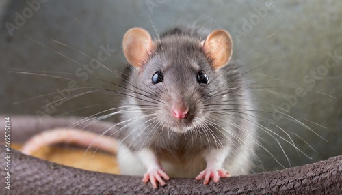 mouse on a table close up