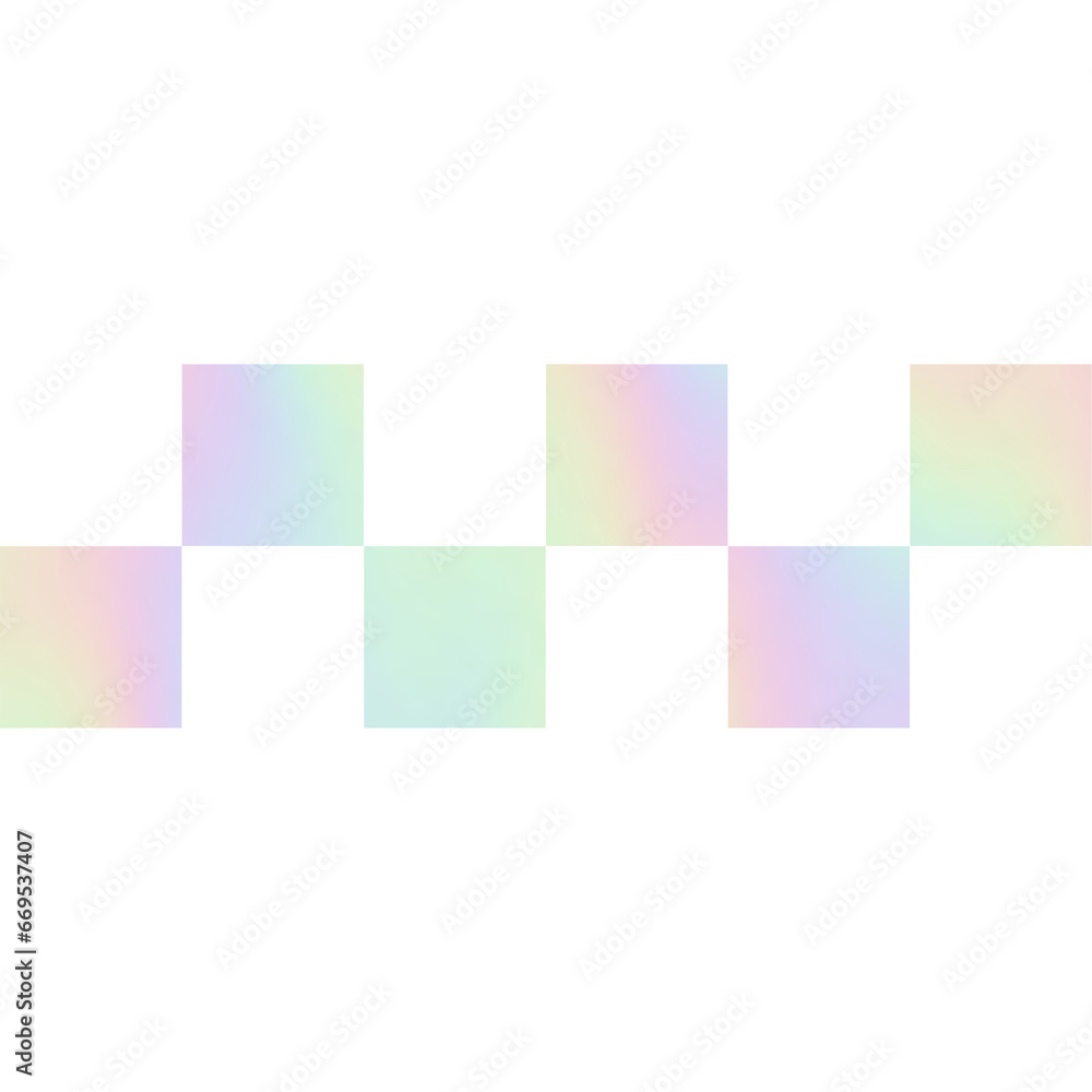 checkered pattern Modern minimalist y2k aesthetic geometric form simple decorative hologram pastel style frame
