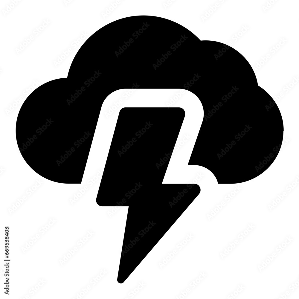 Lightning bolt glyph icon Lightning bolt glyph icon