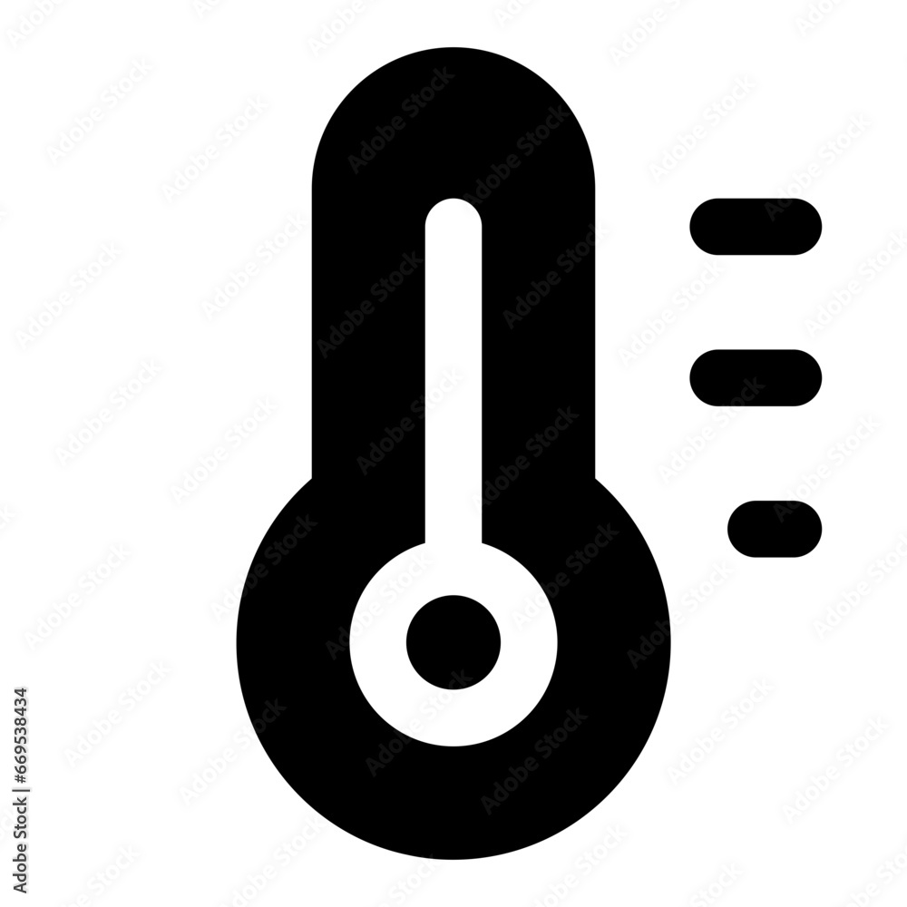 Thermometer glyph icon Thermometer glyph icon