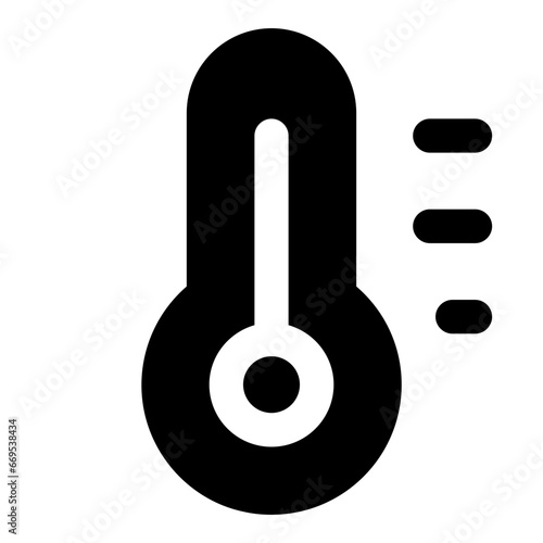Thermometer glyph icon