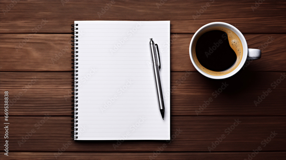 notebook and cup of coffee notebook and cup of coffee