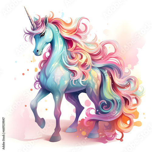 Magical cute unicorn. Adorable colorful character for prints  greeting card  poster  t-shirt  kids party  wallpapers