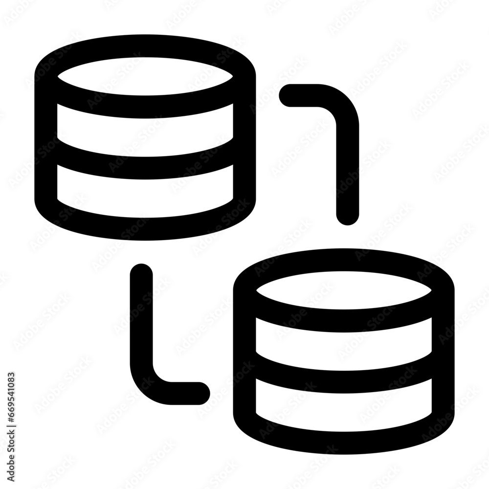 Share database line icon Share database line icon