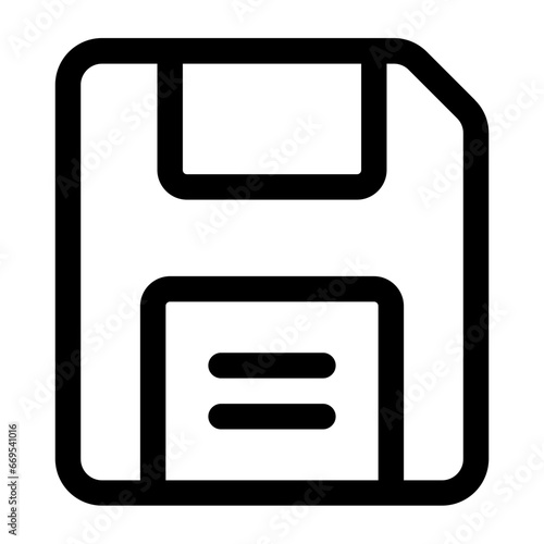 Diskette line icon