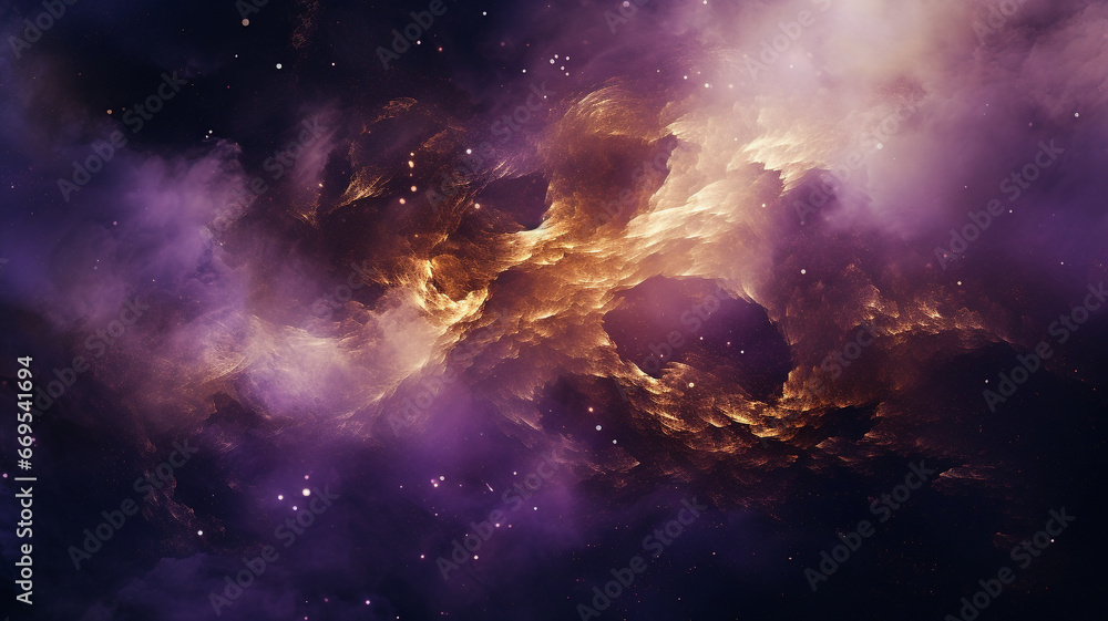 A background with a textured appearance, featuring a blend of purple and gold hues creating a hazy effect.