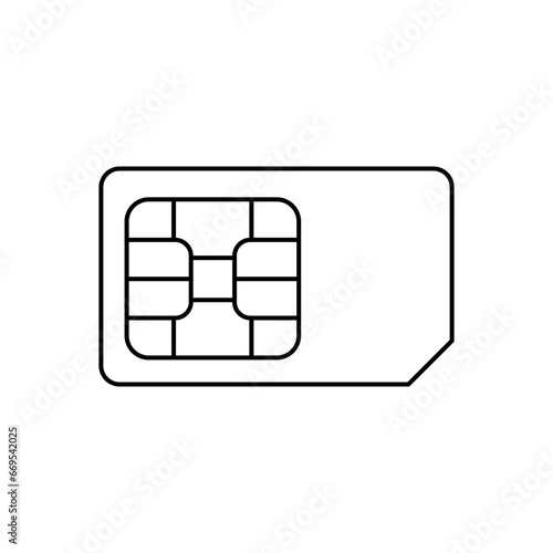 Subscriber Identity Module Card Icon For Logo And More
