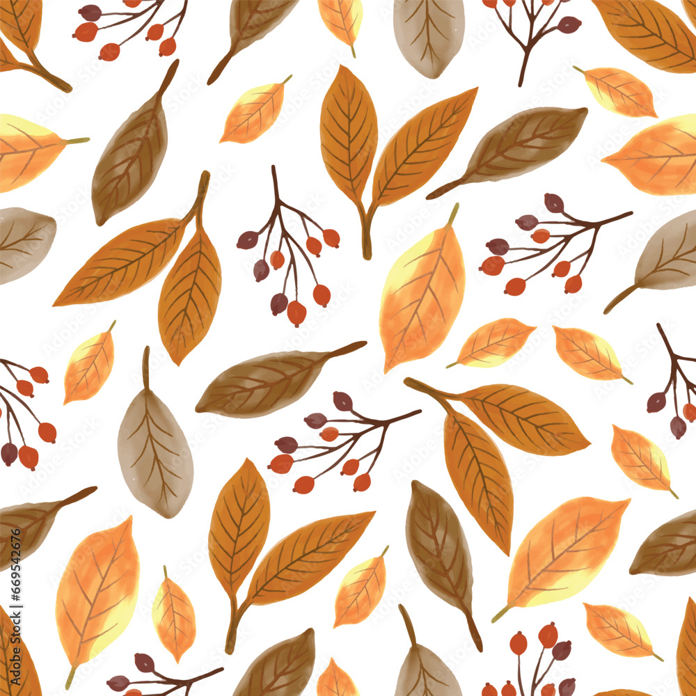 autumn leaves seamless pattern autumn leaves seamless pattern