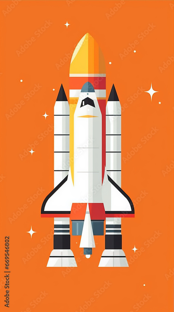 Fototapeta premium launch vehicle illustration,created with Generative AI tecnology.
