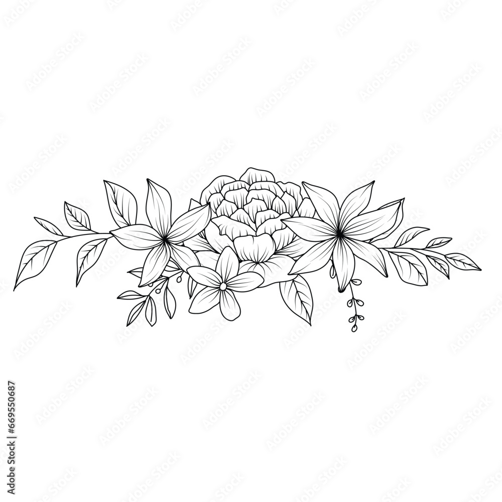 Vector peony flower isolated on white background. Element for invitation design, greeting cards and textile design