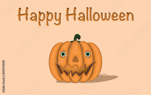 Happy Halloween scary pumpkin
