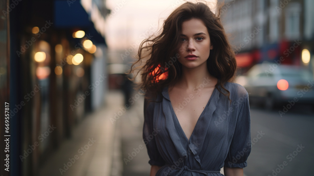 Fototapeta premium A fashion editorial photoshoot of a model