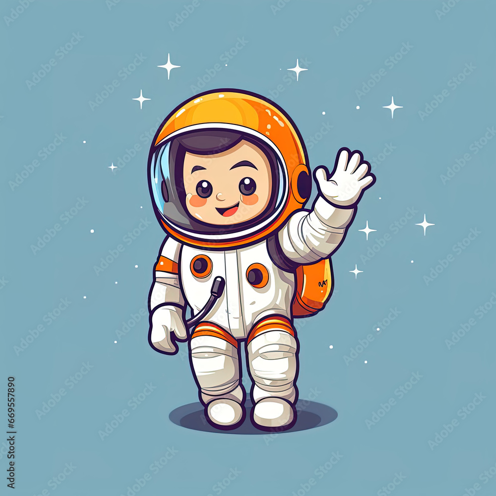 Fototapeta premium astronaut cartoon