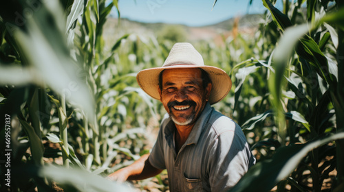 man in a field