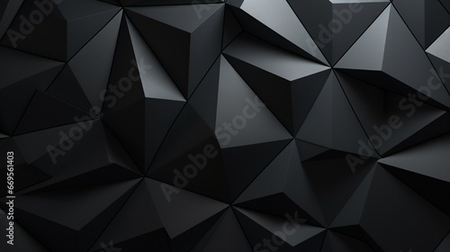Geometric Monochrome: Abstract Design with Triangle and Polygon Shapes generated by AI tool 