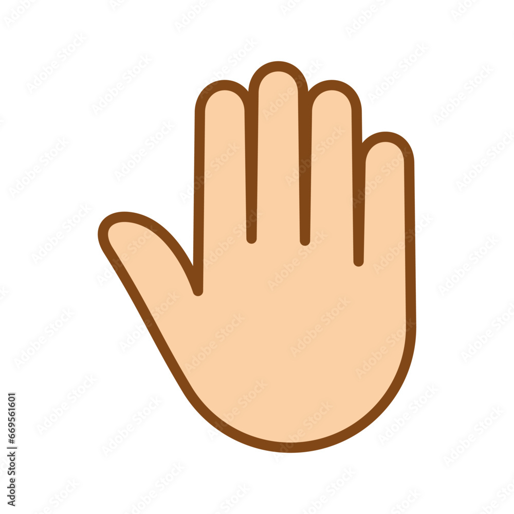 Human hand palm icon. Pictogram isolated on a white background. Vector illustration. Human hand palm icon. Pictogram isolated on a white background. Vector illustration.