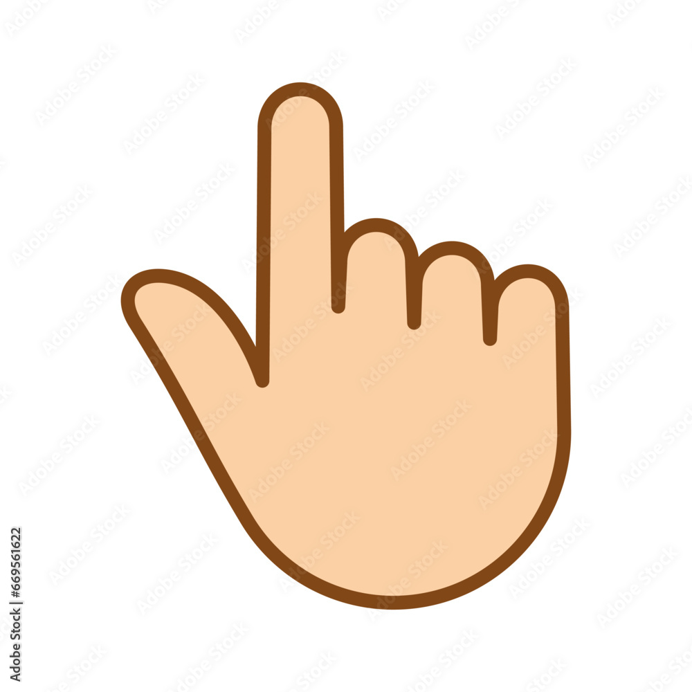 Hand pointer icon. Clicking mouse pointer. Pictogram isolated on a white background. Vector illustration. Hand pointer icon. Clicking mouse pointer. Pictogram isolated on a white background. Vector illustration.