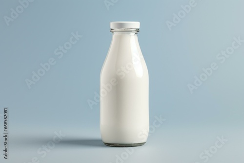 Isolated milk bottle. Generative AI