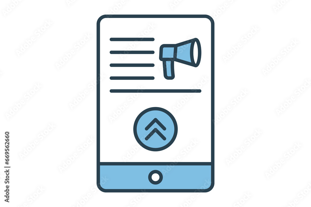 Advertisement icon. icon related to marketing. Flat line icon style. Simple vector design editable Advertisement icon. icon related to marketing. Flat line icon style. Simple vector design editable