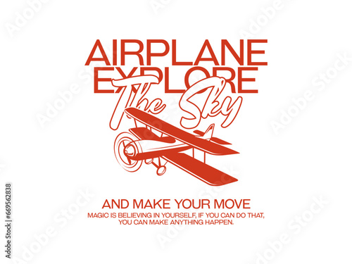 Vector air plane emblem biplane label air plane badges vector illustration