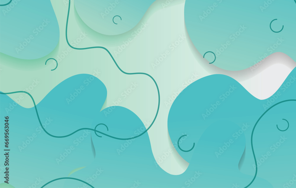 Naklejka premium abstract gradient dynamic fluid shapes background design template