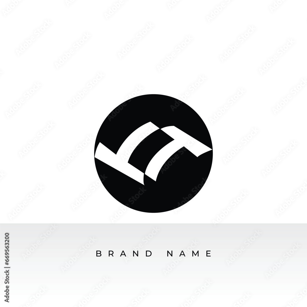 Fototapeta premium Free vector creative letter tt logo concept