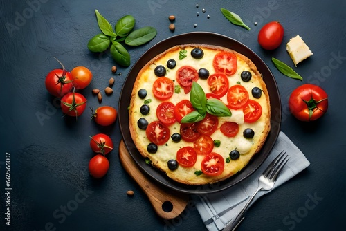 pizza with tomatoes