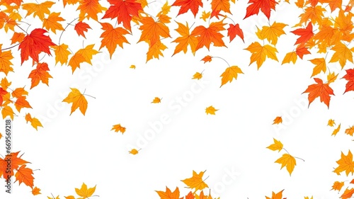 Graceful Descent of Vibrant Orange Leaves  Capturing the Dynamic Beauty and Spirit of the Fall Season.